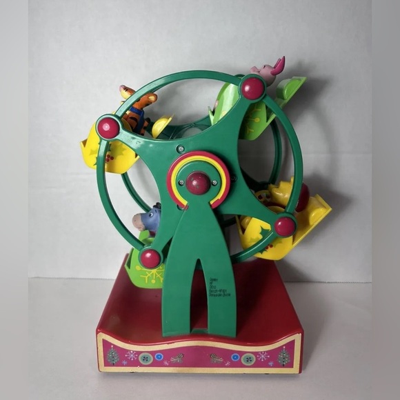 Vintage Disney Winnie The Pooh Musical Christmas Ferris Wheel GEMMY. parts only - Picture 1 of 6